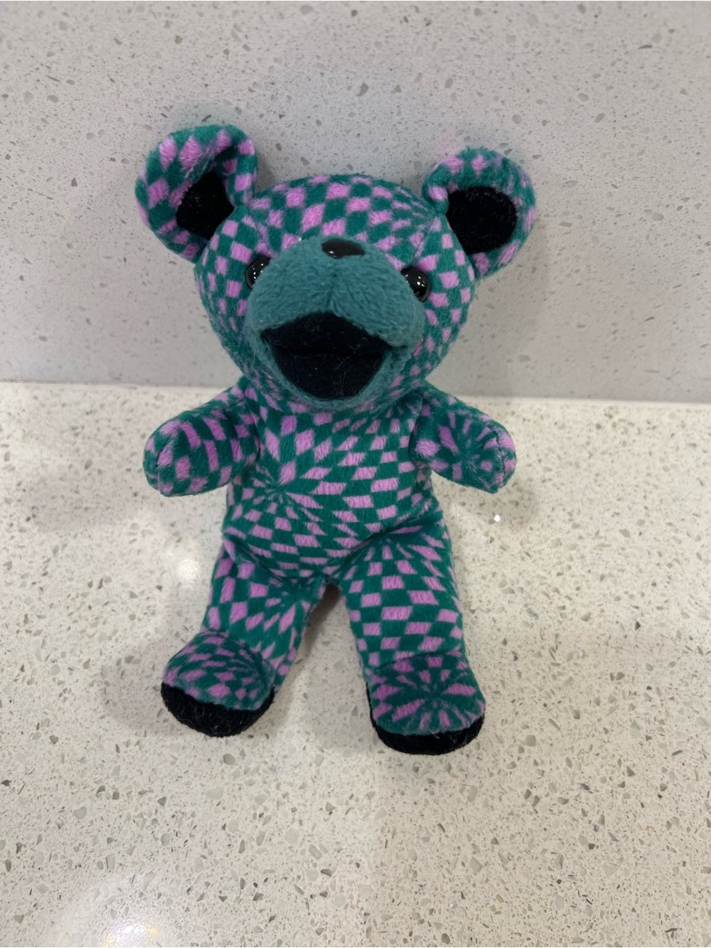 Grateful Dead Bean Bear Pearly Baker 7” Plush Liquid Blue Sam Boyd Silver Bowl - Picture 1 of 3